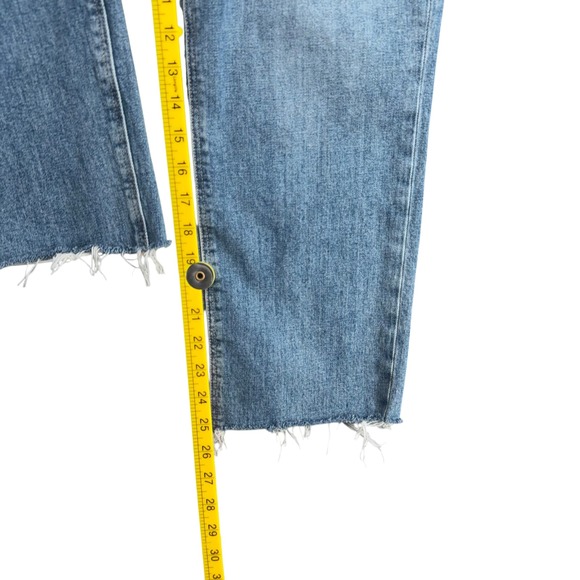 Paige Sarah Straight Ankle Jeans Women's Size 31 Button‎ Fly Frayed Hem Denim - Picture 8 of 8